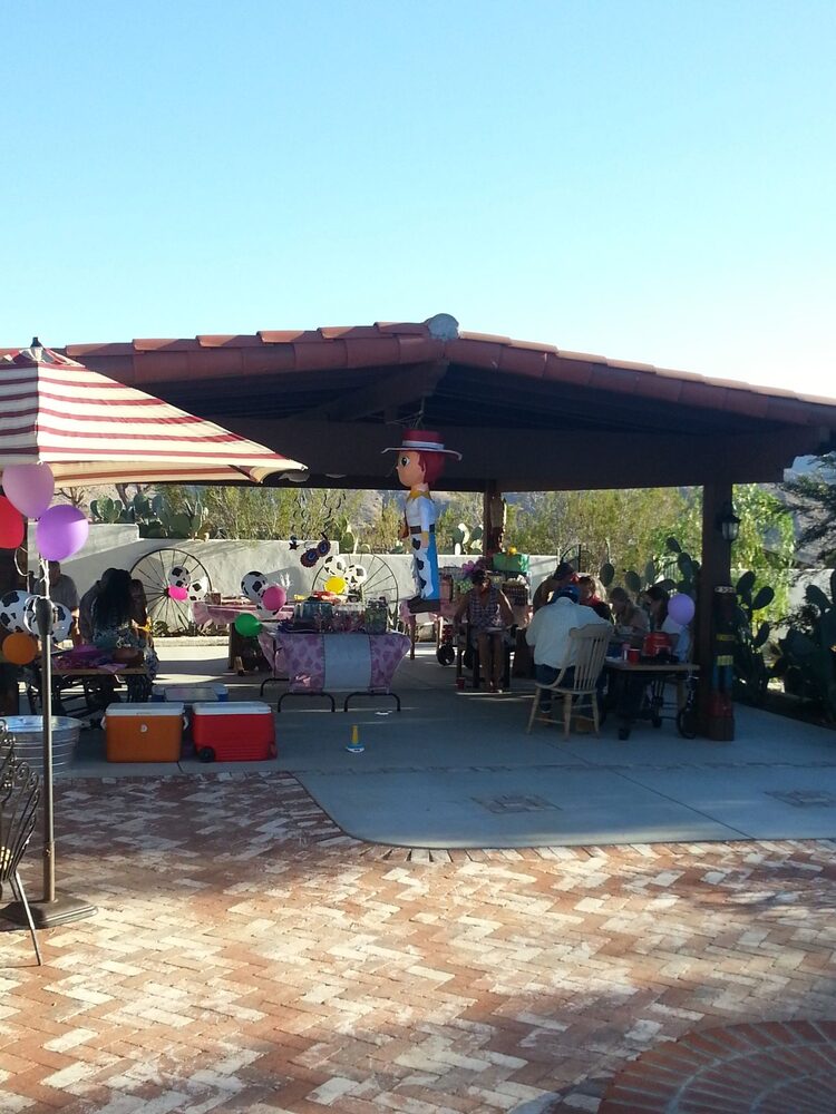 Taco catering tent set up at a real event