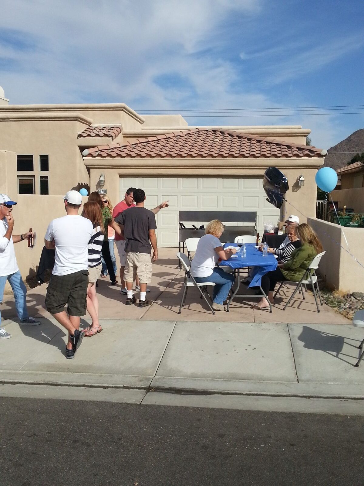 Taco caterer cooking at a backyard party